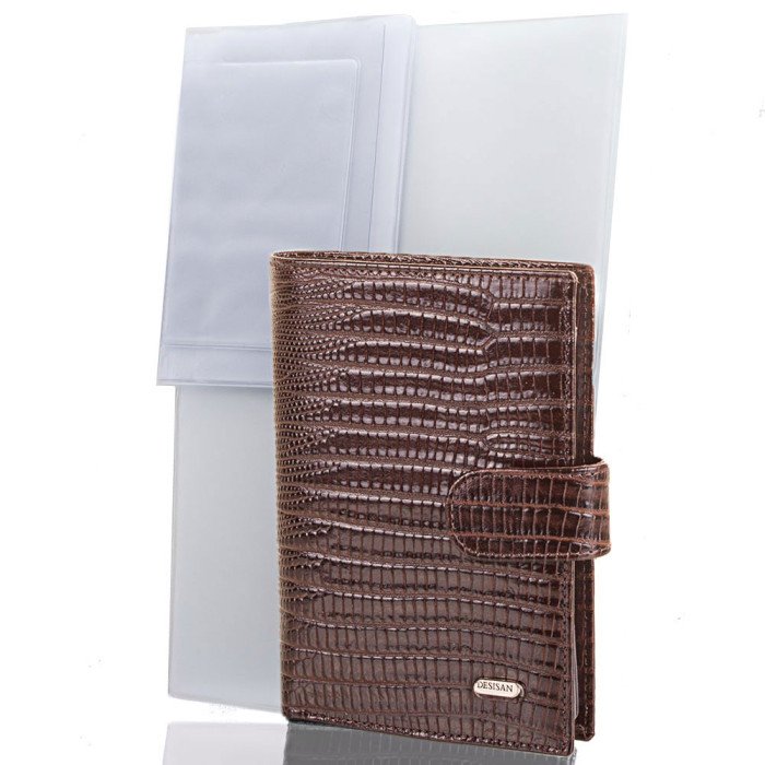 Мужской кожаный кошелек с органайзером для документов DESISAN (ДЕСИСАН) SHI101-142