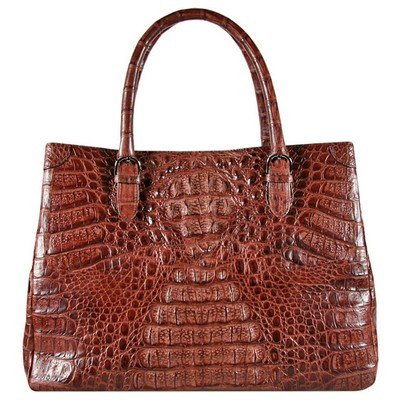 Сумка женская из кожи крокодила (BCM189 Brown)