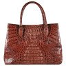 Сумка женская из кожи крокодила (BCM189 Brown)
