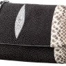 Сумка - клатч STINGRAY LEATHER 18219 из натуральной кожи морского ската Черная