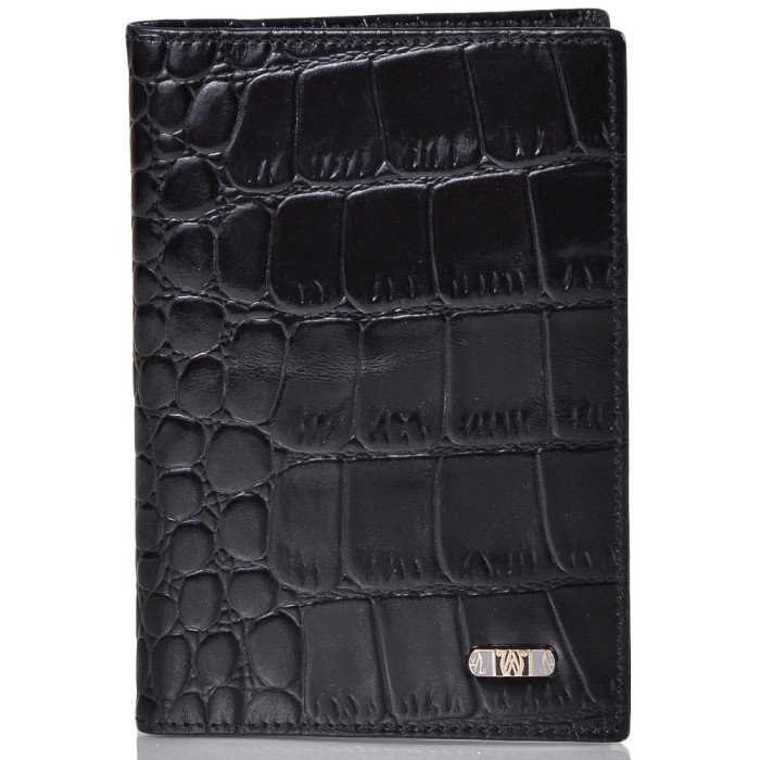 Кожаная мужская обложка для паспорта WANLIMA (ВАНЛИМА) W120467401494-black