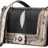 Сумка STINGRAY LEATHER 18225 из натуральной кожи морского ската Черная