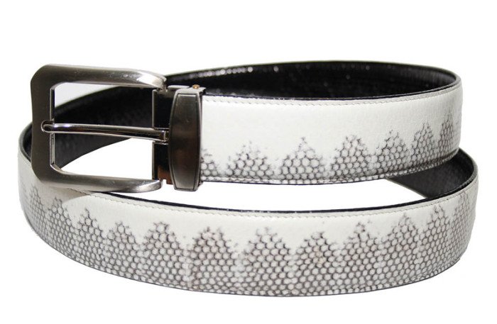 ДВУХСТОРОННИЙ ремень из кожи морской змеи N-0900