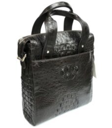 Деловая сумка из кожи крокодила (DCM83 Black)