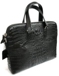 Деловая сумка из кожи крокодила (DCM 91 Black)