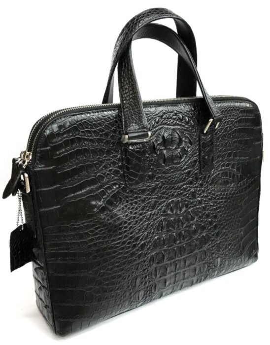Деловая сумка из кожи крокодила (DCM 91 Black)