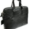 Деловая сумка из кожи крокодила (DCM 91 Black)