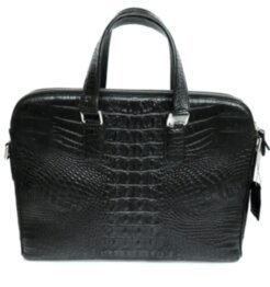 Деловая сумка из кожи крокодила (DCM 91 Black)