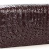 Кошелек-клатч CROCODILE LEATHER 18260 из натуральной кожи крокодила Коричневый
