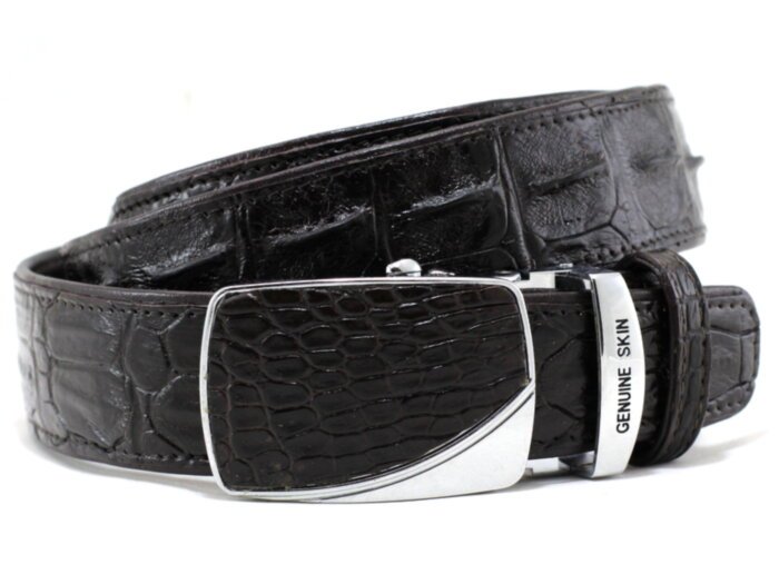 Ремень из кожи крокодила (110-15 Black)