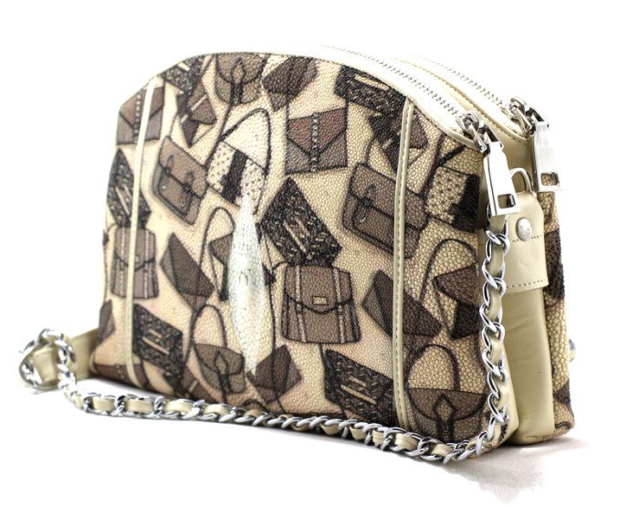 Сумка женская из натуральной кожи морского ската STW-1800