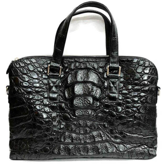 Деловая сумка из кожи крокодила (DCM 93 Black)
