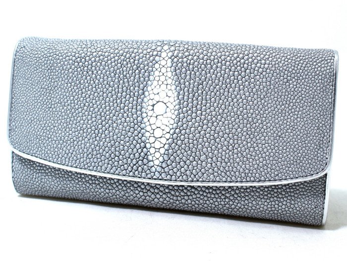 Кошелек женский из кожи ската NSТ-52 grey