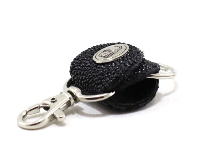 Брелок из натуральной кожи морского ската (STB-180 black)