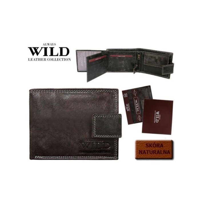 Портмоне мужское WILD (N992L-MCR BLACK )   