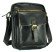 Черный кожаный мессенджер Tiding Bag NM15-1783A-1