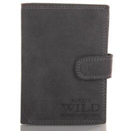 Кошелек мужской кожаный ALWAYS WILD (ОЛВЕЙС ВАЙЛД) DNKN4L-MHU-black