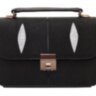 Портфель из кожи ската STPB 128 Black (под заказ 10-12 дней)