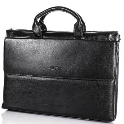 Кожаный мужской портфель с отделением для ноутбука H.T(ЭЙЧ ТИ) TU7822-1-black
