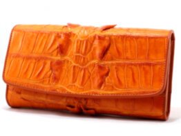 Портмоне женское из кожи крокодила (NPCM 03 BT Orange)