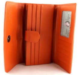 Портмоне женское из кожи крокодила (NPCM 03 BT Orange)