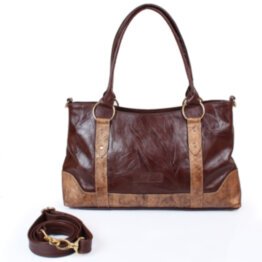 Женская кожаная сумка LASKARA (ЛАСКАРА) LK-DD211-choco