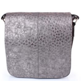 Женская кожаная сумка-почтальонка LASKARA (ЛАСКАРА) LK-DD223-black-grafite