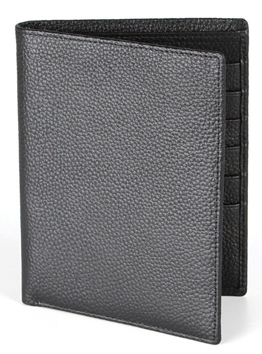 Кошелек SHVIGEL 13830 кожаный с отделениями для паспортов Черный